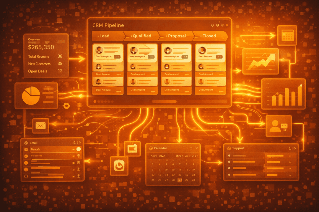 Custom CRM & ERP Development illustration